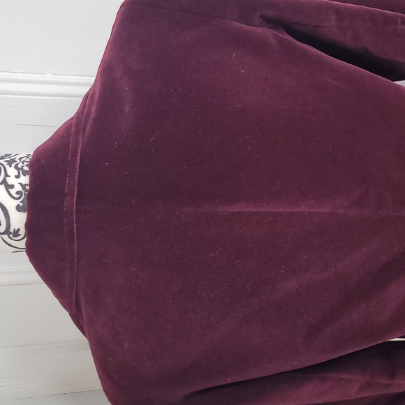 Highland Queen vintage velvet single breasted blazer burgundy fully lined. - Picture 5 of 12